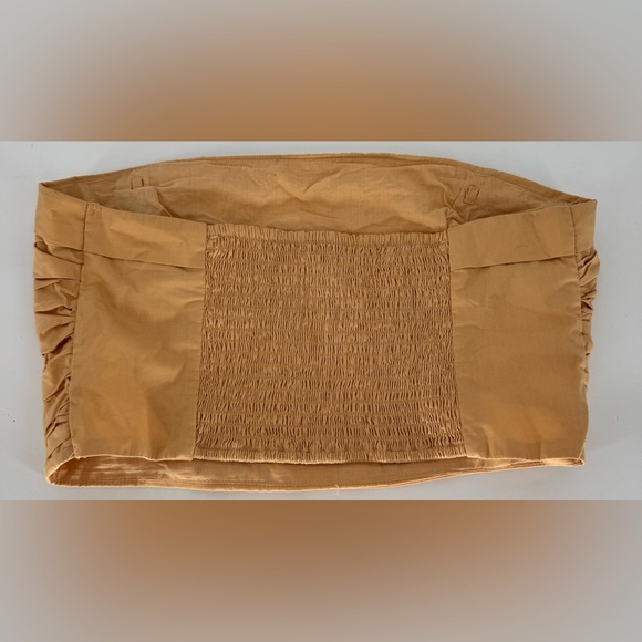 Abercrombie & Fitch Strapless Poplin Ruched Top - Picture 3 of 9